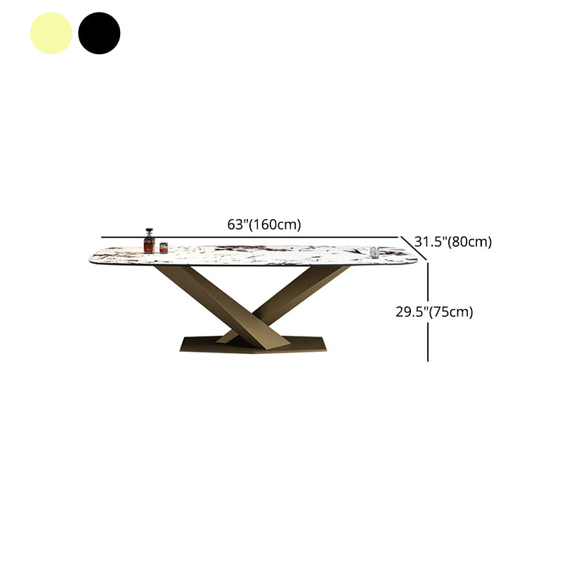 Minimalist 1/2/4/7 Pieces Dining Furniture Sintered Stone Dining Set for Dining Room Clearhalo 'Dining Room Sets' 'Dining Tables & Seating' 'dining_room_set' 'furn' 'furn_dining_room_set' 'Furniture' 'furniture_dining_room_set' 'Kitchen & Dining Furniture' 'kitchen&dining_furn' 'kitchen' 4481420