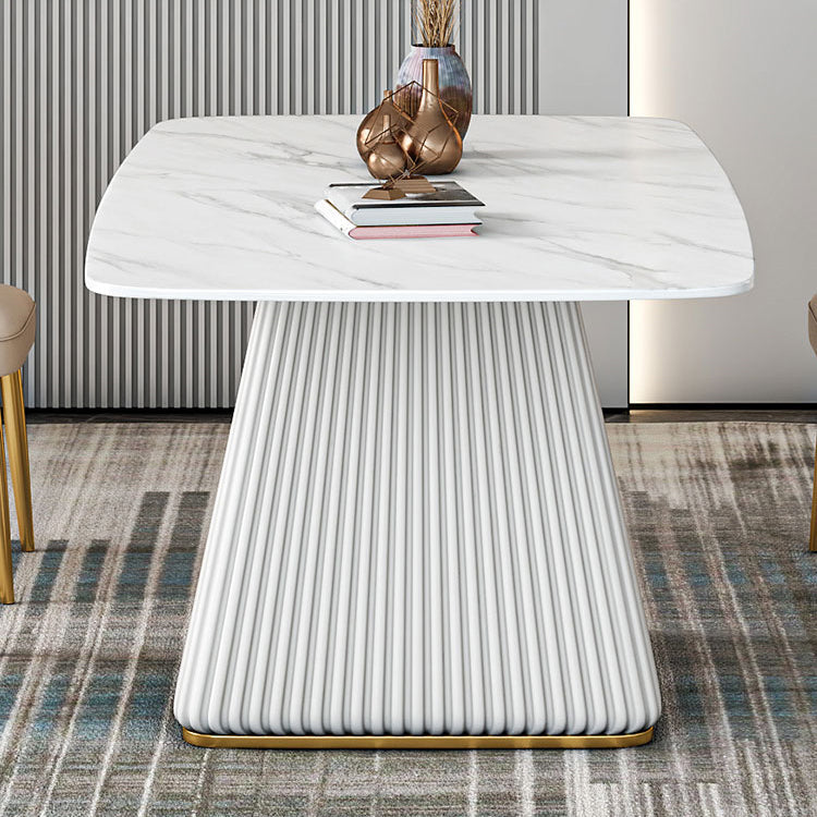 Glam 1/2/5/7 Pieces Dining Set Rectangle Sintered Stone Dining Furniture Set Clearhalo 'Dining Room Sets' 'Dining Tables & Seating' 'dining_room_set' 'furn' 'furn_dining_room_set' 'Furniture' 'furniture_dining_room_set' 'Kitchen & Dining Furniture' 'kitchen&dining_furn' 'kitchen' 4481434