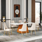 Glam 1/2/5/7 Pieces Dining Set Rectangle Sintered Stone Dining Furniture Set Clearhalo 'Dining Room Sets' 'Dining Tables & Seating' 'dining_room_set' 'furn' 'furn_dining_room_set' 'Furniture' 'furniture_dining_room_set' 'Kitchen & Dining Furniture' 'kitchen&dining_furn' 'kitchen' 4481439