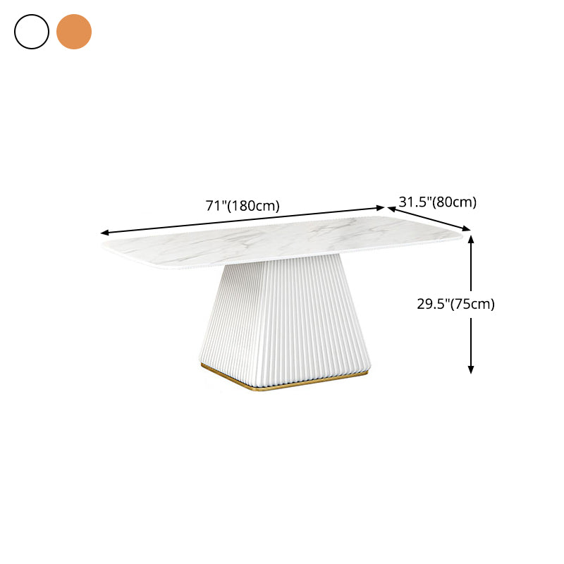 Glam 1/2/5/7 Pieces Dining Set Rectangle Sintered Stone Dining Furniture Set Clearhalo 'Dining Room Sets' 'Dining Tables & Seating' 'dining_room_set' 'furn' 'furn_dining_room_set' 'Furniture' 'furniture_dining_room_set' 'Kitchen & Dining Furniture' 'kitchen&dining_furn' 'kitchen' 4481441