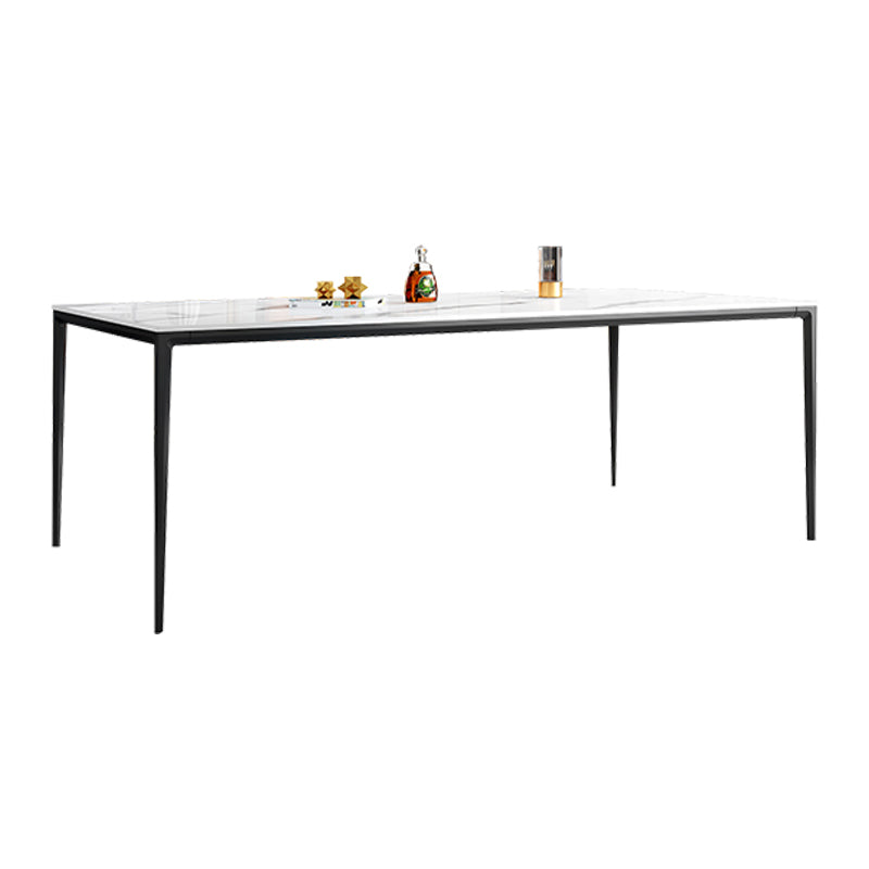 1/2/4/5/7/11 Pcs Metal Contemporary Dining Room Set with Rectangle Table Dinette Set White 70.9"L x 35.4"W Clearhalo 'Dining Room Sets' 'Dining Tables & Seating' 'dining_room_set' 'furn' 'furn_dining_room_set' 'Furniture' 'furniture_dining_room_set' 'Kitchen & Dining Furniture' 'kitchen&dining_furn' 'kitchen' 4481446