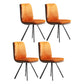 1/2/4/5/7/11 Pcs Metal Contemporary Dining Room Set with Rectangle Table Dinette Set 4 Orange Chairs Clearhalo 'Dining Room Sets' 'Dining Tables & Seating' 'dining_room_set' 'furn' 'furn_dining_room_set' 'Furniture' 'furniture_dining_room_set' 'Kitchen & Dining Furniture' 'kitchen&dining_furn' 'kitchen' 4481447