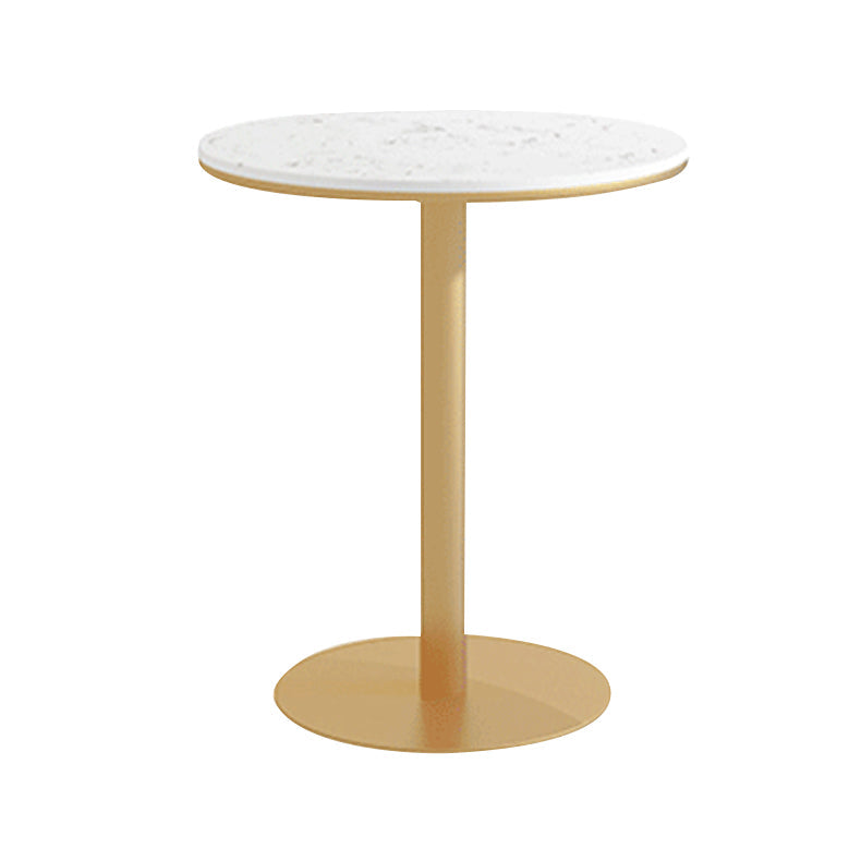 1/2/5 Pcs Metal Glam Style Dining Room Set with Round Table Dinette Set White 31"L x 31"W Clearhalo 'Dining Room Sets' 'Dining Tables & Seating' 'dining_room_set' 'Furniture' 'furniture_dining_room_set' 'Kitchen & Dining Furniture' 'kitchen&dining_furn' 'kitchen' 4481468