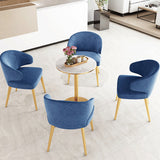 1/2/5 Pcs Metal Glam Style Dining Room Set with Round Table Dinette Set Clearhalo 'Dining Room Sets' 'Dining Tables & Seating' 'dining_room_set' 'Furniture' 'furniture_dining_room_set' 'Kitchen & Dining Furniture' 'kitchen&dining_furn' 'kitchen' 4481475