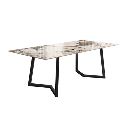 Minimalist 1/2/5/6/7 Pieces Dining Set Sintered Stone Dining Table Set Clearhalo 'Dining Room Sets' 'Dining Tables & Seating' 'dining_room_set' 'furn' 'furn_dining_room_set' 'Furniture' 'furniture_dining_room_set' 'Kitchen & Dining Furniture' 'kitchen&dining_furn' 'kitchen' 4481548