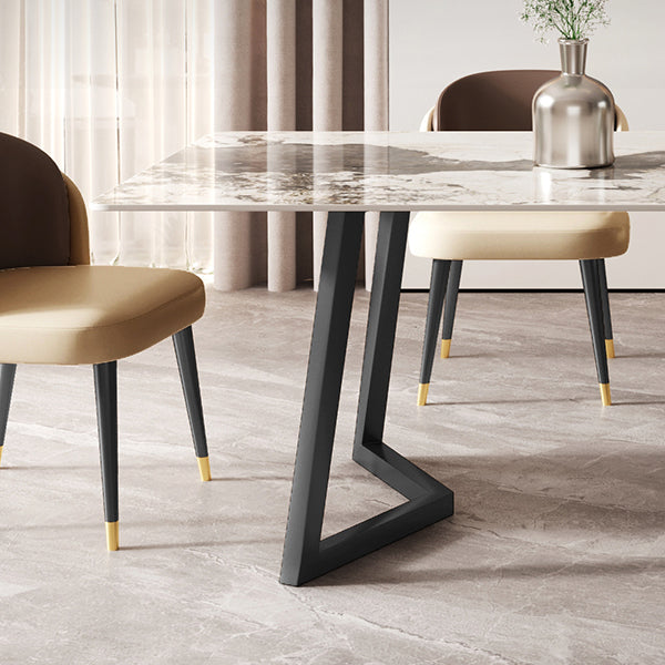 Minimalist 1/2/5/6/7 Pieces Dining Set Sintered Stone Dining Table Set Clearhalo 'Dining Room Sets' 'Dining Tables & Seating' 'dining_room_set' 'furn' 'furn_dining_room_set' 'Furniture' 'furniture_dining_room_set' 'Kitchen & Dining Furniture' 'kitchen&dining_furn' 'kitchen' 4481552