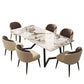 Minimalist 1/2/5/6/7 Pieces Dining Set Sintered Stone Dining Table Set 7 Pieces: Table, 6 Chairs Clearhalo 'Dining Room Sets' 'Dining Tables & Seating' 'dining_room_set' 'furn' 'furn_dining_room_set' 'Furniture' 'furniture_dining_room_set' 'Kitchen & Dining Furniture' 'kitchen&dining_furn' 'kitchen' 4481553