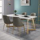Nordic 1/4/5 Pieces Dining Set Sintered Stone Dining Table with Leather Chairs 5 Pieces: Table, 4 Grey Chairs Clearhalo 'Dining Room Sets' 'Dining Tables & Seating' 'dining_room_set' 'furn' 'furn_dining_room_set' 'Furniture' 'furniture_dining_room_set' 'Kitchen & Dining Furniture' 'kitchen&dining_furn' 'kitchen' 4481566