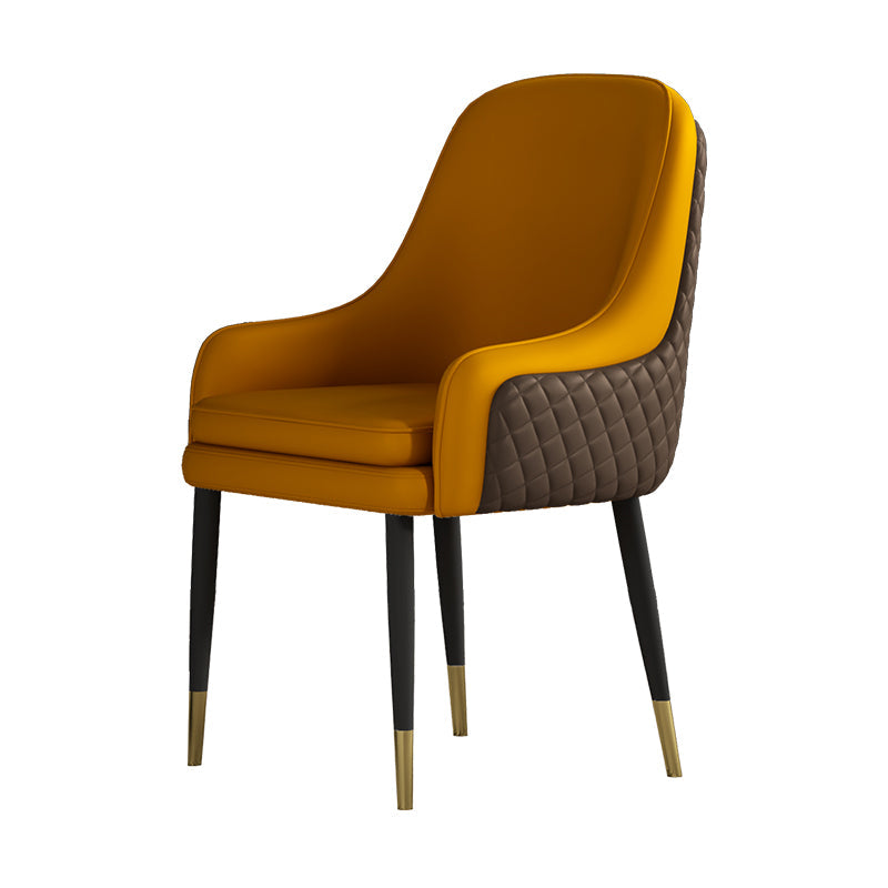 1/2/5 Pcs Metal Modern Dining Room Set with Round Table Dinette Set 1 Orange Chair Clearhalo 'Dining Room Sets' 'Dining Tables & Seating' 'dining_room_set' 'furn' 'furn_dining_room_set' 'Furniture' 'furniture_dining_room_set' 'Kitchen & Dining Furniture' 'kitchen&dining_furn' 'kitchen' 4481590