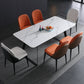 Modern 1/2/5/7 Pieces Rectangle Dining Set Sintered Stone Table with Leather Chairs 7 Pieces: Table, 6 Chairs Clearhalo 'Dining Room Sets' 'Dining Tables & Seating' 'dining_room_set' 'furn' 'furn_dining_room_set' 'Furniture' 'furniture_dining_room_set' 'Kitchen & Dining Furniture' 'kitchen&dining_furn' 'kitchen' 4481607