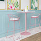 Modern Style Iron Bar Stool with Footrest Milk Tea Shop Pink Bar Stool 30 Inches Clearhalo 'Bar Furniture' 'Bar Stools' 'bar_stools' 'furn' 'furn_bar_stools' 'furniture_bar_stools' 'Kitchen & Dining Furniture' 'kitchen&dining_furn' 'kitchen' 'kitchen_furn' Furniture' 4481675