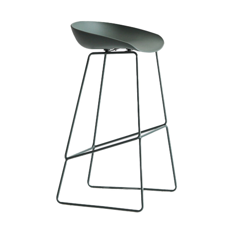 Modern Style Bar-stool Sled Legs PP Bucket Seat Barstool for Counter Bar Green 1 Piece Clearhalo 'Bar Furniture' 'Bar Stools' 'bar_stools' 'furn' 'furn_bar_stools' 'furniture_bar_stools' 'Kitchen & Dining Furniture' 'kitchen&dining_furn' 'kitchen' 'kitchen_furn' Furniture' 4481695