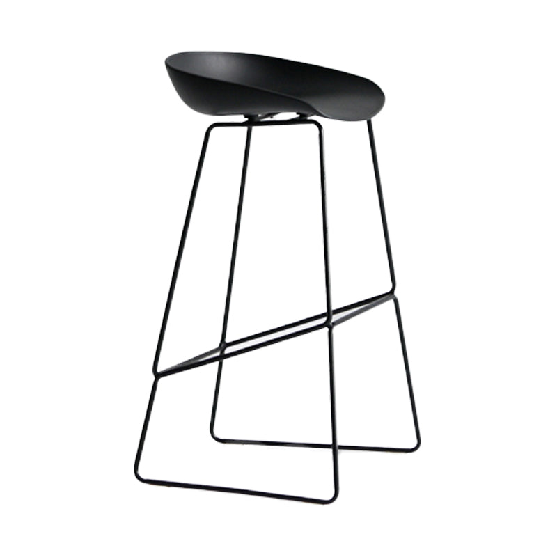 Modern Style Bar-stool Sled Legs PP Bucket Seat Barstool for Counter Bar Black 1 Piece Clearhalo 'Bar Furniture' 'Bar Stools' 'bar_stools' 'furn' 'furn_bar_stools' 'furniture_bar_stools' 'Kitchen & Dining Furniture' 'kitchen&dining_furn' 'kitchen' 'kitchen_furn' Furniture' 4481698