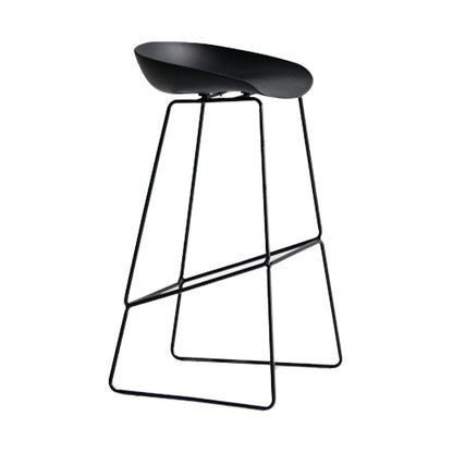 Modern Style Bar-stool Sled Legs PP Bucket Seat Barstool for Counter Bar Black 1 Piece Clearhalo 'Bar Furniture' 'Bar Stools' 'bar_stools' 'furn' 'furn_bar_stools' 'furniture_bar_stools' 'Kitchen & Dining Furniture' 'kitchen&dining_furn' 'kitchen' 'kitchen_furn' Furniture' 4481698