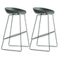 Modern Style Bar-stool Sled Legs PP Bucket Seat Barstool for Counter Bar Green 2 Piece Set Clearhalo 'Bar Furniture' 'Bar Stools' 'bar_stools' 'furn' 'furn_bar_stools' 'furniture_bar_stools' 'Kitchen & Dining Furniture' 'kitchen&dining_furn' 'kitchen' 'kitchen_furn' Furniture' 4481707