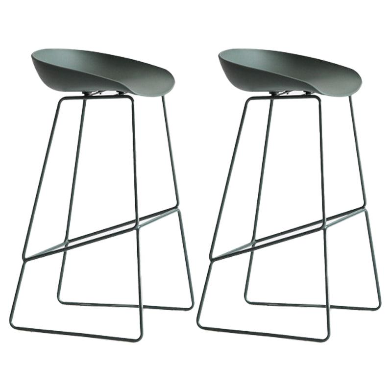 Modern Style Bar-stool Sled Legs PP Bucket Seat Barstool for Counter Bar Green 2 Piece Set Clearhalo 'Bar Furniture' 'Bar Stools' 'bar_stools' 'furn' 'furn_bar_stools' 'furniture_bar_stools' 'Kitchen & Dining Furniture' 'kitchen&dining_furn' 'kitchen' 'kitchen_furn' Furniture' 4481707