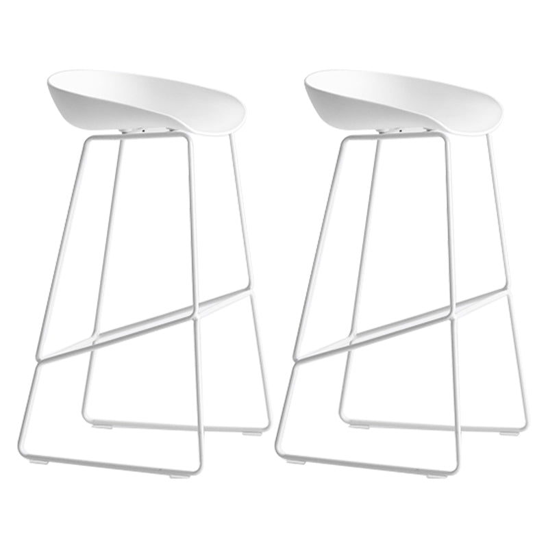 Modern Style Bar-stool Sled Legs PP Bucket Seat Barstool for Counter Bar White 2 Piece Set Clearhalo 'Bar Furniture' 'Bar Stools' 'bar_stools' 'furn' 'furn_bar_stools' 'furniture_bar_stools' 'Kitchen & Dining Furniture' 'kitchen&dining_furn' 'kitchen' 'kitchen_furn' Furniture' 4481709
