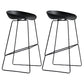 Modern Style Bar-stool Sled Legs PP Bucket Seat Barstool for Counter Bar Black 2 Piece Set Clearhalo 'Bar Furniture' 'Bar Stools' 'bar_stools' 'furn' 'furn_bar_stools' 'furniture_bar_stools' 'Kitchen & Dining Furniture' 'kitchen&dining_furn' 'kitchen' 'kitchen_furn' Furniture' 4481711