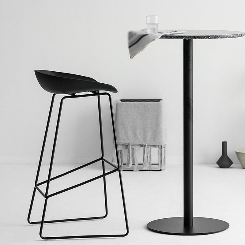 Modern Style Bar-stool Sled Legs PP Bucket Seat Barstool for Counter Bar Clearhalo 'Bar Furniture' 'Bar Stools' 'bar_stools' 'furn' 'furn_bar_stools' 'furniture_bar_stools' 'Kitchen & Dining Furniture' 'kitchen&dining_furn' 'kitchen' 'kitchen_furn' Furniture' 4481712