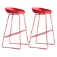 Modern Style Bar-stool Sled Legs PP Bucket Seat Barstool for Counter Bar Red 2 Piece Set Clearhalo 'Bar Furniture' 'Bar Stools' 'bar_stools' 'furn' 'furn_bar_stools' 'furniture_bar_stools' 'Kitchen & Dining Furniture' 'kitchen&dining_furn' 'kitchen' 'kitchen_furn' Furniture' 4481713