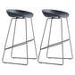 Modern Style Bar-stool Sled Legs PP Bucket Seat Barstool for Counter Bar Grey 2 Piece Set Clearhalo 'Bar Furniture' 'Bar Stools' 'bar_stools' 'furn' 'furn_bar_stools' 'furniture_bar_stools' 'Kitchen & Dining Furniture' 'kitchen&dining_furn' 'kitchen' 'kitchen_furn' Furniture' 4481715