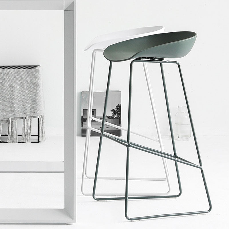 Modern Style Bar-stool Sled Legs PP Bucket Seat Barstool for Counter Bar Clearhalo 'Bar Furniture' 'Bar Stools' 'bar_stools' 'furn' 'furn_bar_stools' 'furniture_bar_stools' 'Kitchen & Dining Furniture' 'kitchen&dining_furn' 'kitchen' 'kitchen_furn' Furniture' 4481716