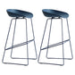 Modern Style Bar-stool Sled Legs PP Bucket Seat Barstool for Counter Bar Blue 2 Piece Set Bar Stool(30"H) Clearhalo 'Bar Furniture' 'Bar Stools' 'bar_stools' 'furn' 'furn_bar_stools' 'furniture_bar_stools' 'Kitchen & Dining Furniture' 'kitchen&dining_furn' 'kitchen' 'kitchen_furn' Furniture' 4481717