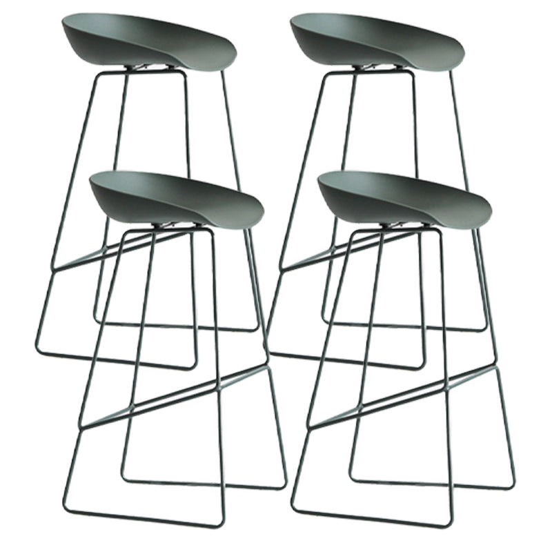 Modern Style Bar-stool Sled Legs PP Bucket Seat Barstool for Counter Bar Green 4 Piece Set Clearhalo 'Bar Furniture' 'Bar Stools' 'bar_stools' 'furn' 'furn_bar_stools' 'furniture_bar_stools' 'Kitchen & Dining Furniture' 'kitchen&dining_furn' 'kitchen' 'kitchen_furn' Furniture' 4481719