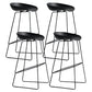 Modern Style Bar-stool Sled Legs PP Bucket Seat Barstool for Counter Bar Black 4 Piece Set Clearhalo 'Bar Furniture' 'Bar Stools' 'bar_stools' 'furn' 'furn_bar_stools' 'furniture_bar_stools' 'Kitchen & Dining Furniture' 'kitchen&dining_furn' 'kitchen' 'kitchen_furn' Furniture' 4481722