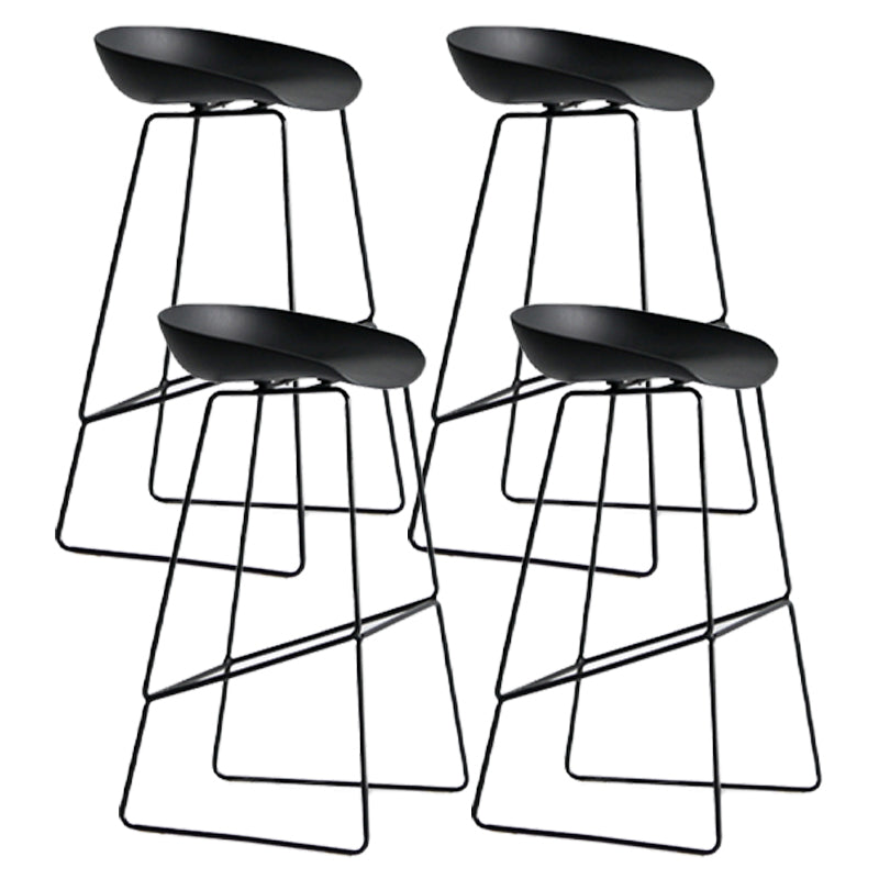 Modern Style Bar-stool Sled Legs PP Bucket Seat Barstool for Counter Bar Black 4 Piece Set Clearhalo 'Bar Furniture' 'Bar Stools' 'bar_stools' 'furn' 'furn_bar_stools' 'furniture_bar_stools' 'Kitchen & Dining Furniture' 'kitchen&dining_furn' 'kitchen' 'kitchen_furn' Furniture' 4481722