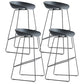 Modern Style Bar-stool Sled Legs PP Bucket Seat Barstool for Counter Bar Grey 4 Piece Set Clearhalo 'Bar Furniture' 'Bar Stools' 'bar_stools' 'furn' 'furn_bar_stools' 'furniture_bar_stools' 'Kitchen & Dining Furniture' 'kitchen&dining_furn' 'kitchen' 'kitchen_furn' Furniture' 4481724
