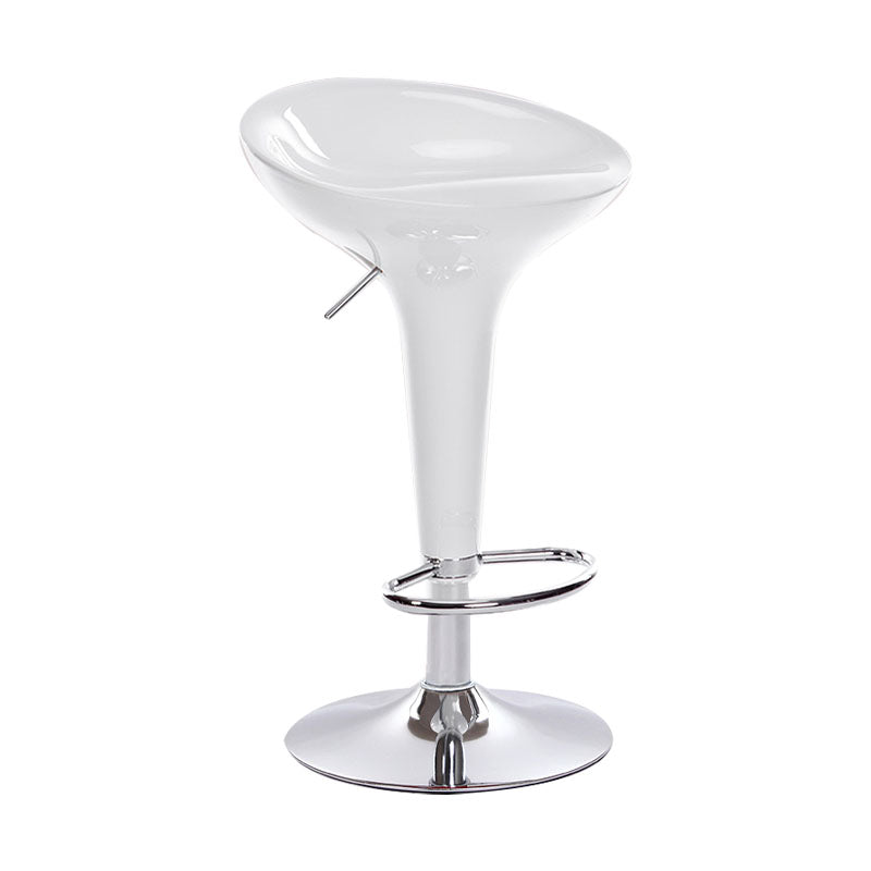 Industrial Style Bar Stool with Adjustable Height PP Seat Barstool for Kitchen Gloss White 1 Piece Clearhalo 'Bar Furniture' 'Bar Stools' 'bar_stools' 'furn' 'furn_bar_stools' 'furniture_bar_stools' 'Kitchen & Dining Furniture' 'kitchen&dining_furn' 'kitchen' 'kitchen_furn' Furniture' 4481742