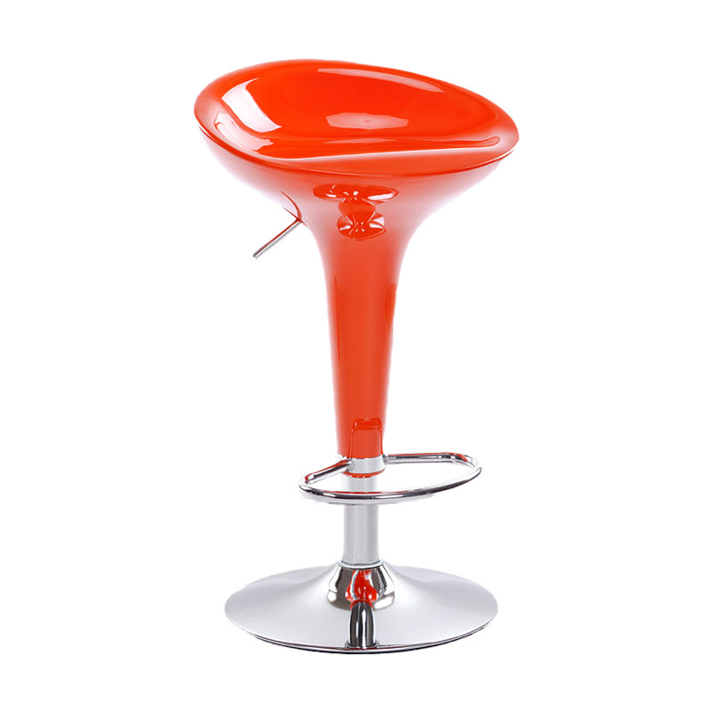 Industrial Style Bar Stool with Adjustable Height PP Seat Barstool for Kitchen Orange 1 Piece Clearhalo 'Bar Furniture' 'Bar Stools' 'bar_stools' 'furn' 'furn_bar_stools' 'furniture_bar_stools' 'Kitchen & Dining Furniture' 'kitchen&dining_furn' 'kitchen' 'kitchen_furn' Furniture' 4481743