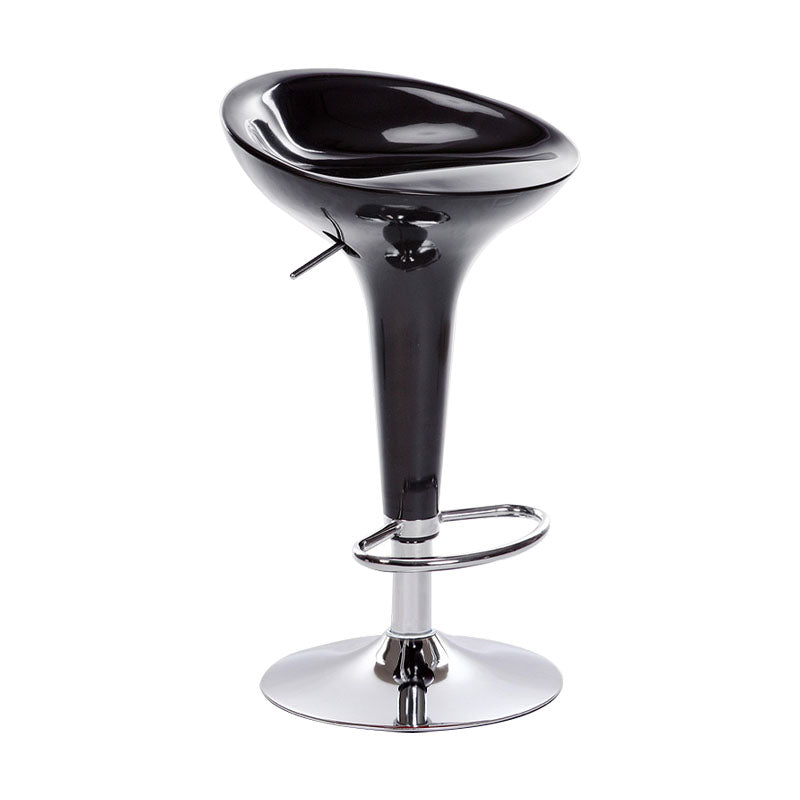 Industrial Style Bar Stool with Adjustable Height PP Seat Barstool for Kitchen Gloss Black 1 Piece Clearhalo 'Bar Furniture' 'Bar Stools' 'bar_stools' 'furn' 'furn_bar_stools' 'furniture_bar_stools' 'Kitchen & Dining Furniture' 'kitchen&dining_furn' 'kitchen' 'kitchen_furn' Furniture' 4481745