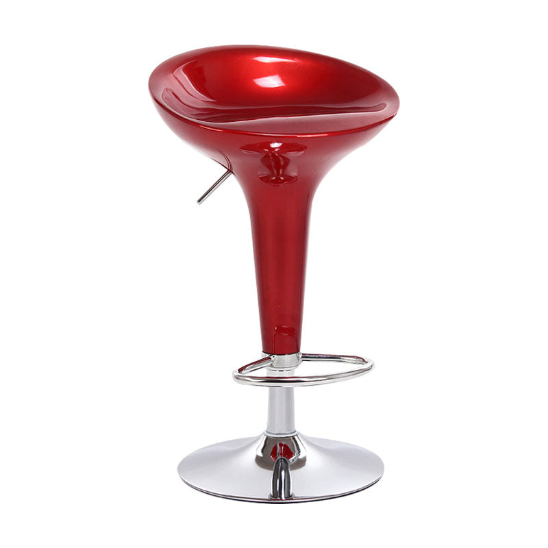 Industrial Style Bar Stool with Adjustable Height PP Seat Barstool for Kitchen Watermelon Red 1 Piece Clearhalo 'Bar Furniture' 'Bar Stools' 'bar_stools' 'furn' 'furn_bar_stools' 'furniture_bar_stools' 'Kitchen & Dining Furniture' 'kitchen&dining_furn' 'kitchen' 'kitchen_furn' Furniture' 4481750