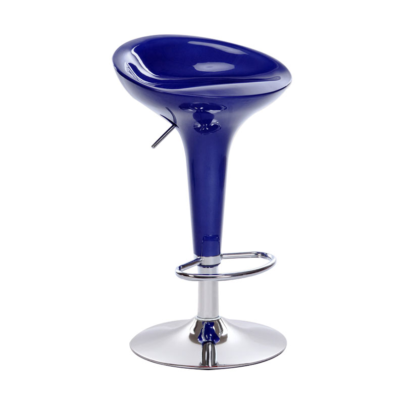 Industrial Style Bar Stool with Adjustable Height PP Seat Barstool for Kitchen Royal Blue 1 Piece Clearhalo 'Bar Furniture' 'Bar Stools' 'bar_stools' 'furn' 'furn_bar_stools' 'furniture_bar_stools' 'Kitchen & Dining Furniture' 'kitchen&dining_furn' 'kitchen' 'kitchen_furn' Furniture' 4481758