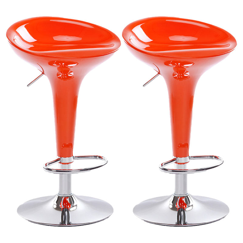 Industrial Style Bar Stool with Adjustable Height PP Seat Barstool for Kitchen Orange 2 Piece Set Clearhalo 'Bar Furniture' 'Bar Stools' 'bar_stools' 'furn' 'furn_bar_stools' 'furniture_bar_stools' 'Kitchen & Dining Furniture' 'kitchen&dining_furn' 'kitchen' 'kitchen_furn' Furniture' 4481760