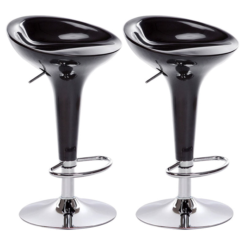 Industrial Style Bar Stool with Adjustable Height PP Seat Barstool for Kitchen Gloss Black 2 Piece Set Clearhalo 'Bar Furniture' 'Bar Stools' 'bar_stools' 'furn' 'furn_bar_stools' 'furniture_bar_stools' 'Kitchen & Dining Furniture' 'kitchen&dining_furn' 'kitchen' 'kitchen_furn' Furniture' 4481761