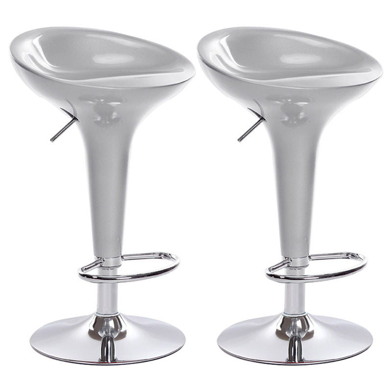 Industrial Style Bar Stool with Adjustable Height PP Seat Barstool for Kitchen Chrome 2 Piece Set Clearhalo 'Bar Furniture' 'Bar Stools' 'bar_stools' 'furn' 'furn_bar_stools' 'furniture_bar_stools' 'Kitchen & Dining Furniture' 'kitchen&dining_furn' 'kitchen' 'kitchen_furn' Furniture' 4481765