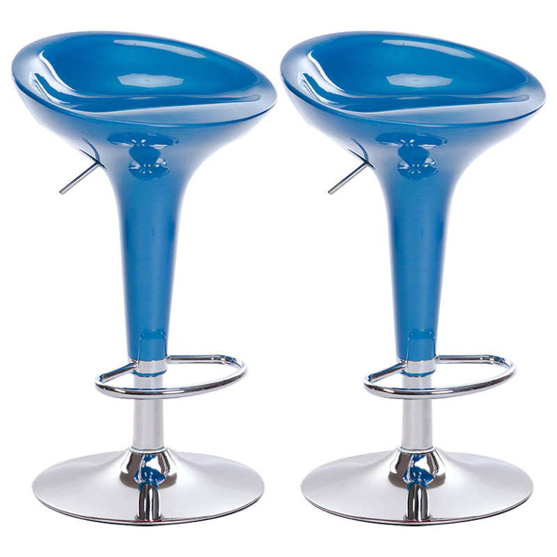 Industrial Style Bar Stool with Adjustable Height PP Seat Barstool for Kitchen Sky Blue 2 Piece Set Clearhalo 'Bar Furniture' 'Bar Stools' 'bar_stools' 'furn' 'furn_bar_stools' 'furniture_bar_stools' 'Kitchen & Dining Furniture' 'kitchen&dining_furn' 'kitchen' 'kitchen_furn' Furniture' 4481766