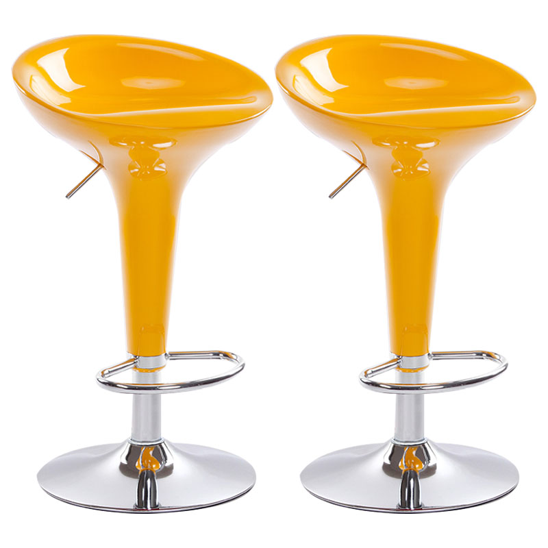 Industrial Style Bar Stool with Adjustable Height PP Seat Barstool for Kitchen Ginger 2 Piece Set Clearhalo 'Bar Furniture' 'Bar Stools' 'bar_stools' 'furn' 'furn_bar_stools' 'furniture_bar_stools' 'Kitchen & Dining Furniture' 'kitchen&dining_furn' 'kitchen' 'kitchen_furn' Furniture' 4481767