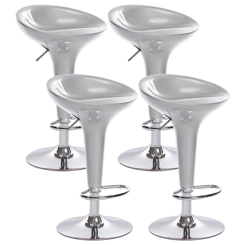 Industrial Style Bar Stool with Adjustable Height PP Seat Barstool for Kitchen Chrome 4 Piece Set Clearhalo 'Bar Furniture' 'Bar Stools' 'bar_stools' 'furn' 'furn_bar_stools' 'furniture_bar_stools' 'Kitchen & Dining Furniture' 'kitchen&dining_furn' 'kitchen' 'kitchen_furn' Furniture' 4481775