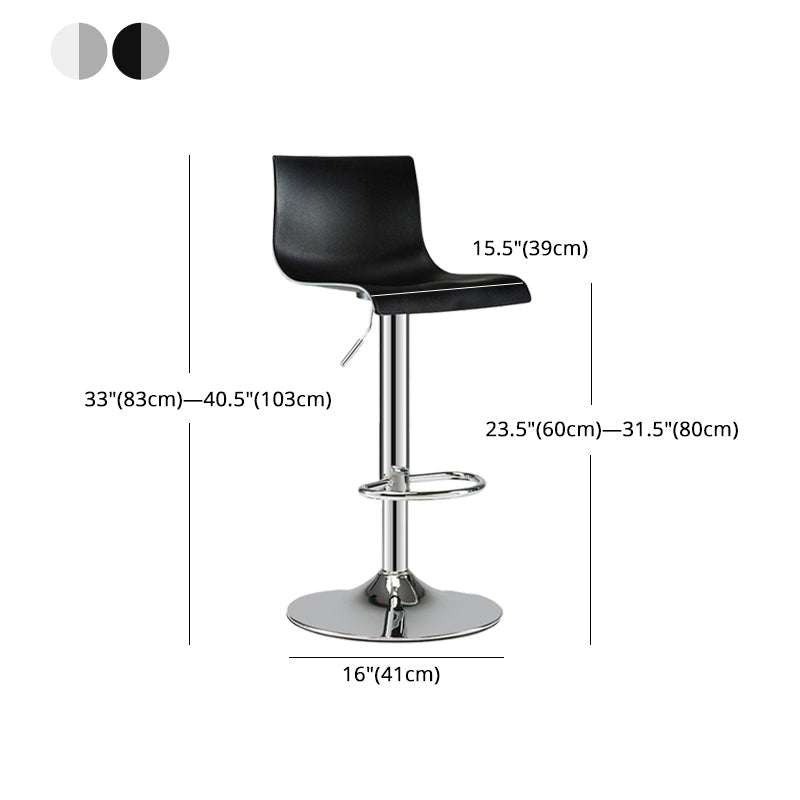 Industrial Style Bar-stool with Adjustable Height Metal Leg for Counter Bar Clearhalo 'Bar Furniture' 'Bar Stools' 'bar_stools' 'furn' 'furn_bar_stools' 'furniture_bar_stools' 'Kitchen & Dining Furniture' 'kitchen&dining_furn' 'kitchen' 'kitchen_furn' Furniture' 4481803