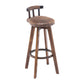 Modern Rotatable Backrest Counter Stool Wood Kitchen Bar Stool with Cushion Light Brown 1 Piece Clearhalo 'Bar Furniture' 'Bar Stools' 'bar_stools' 'furn' 'furn_bar_stools' 'furniture_bar_stools' 'Kitchen & Dining Furniture' 'kitchen&dining_furn' 'kitchen' 'kitchen_furn' Furniture' 4481890