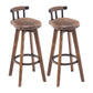 Modern Rotatable Backrest Counter Stool Wood Kitchen Bar Stool with Cushion Light Brown 2 Piece Set Clearhalo 'Bar Furniture' 'Bar Stools' 'bar_stools' 'furn' 'furn_bar_stools' 'furniture_bar_stools' 'Kitchen & Dining Furniture' 'kitchen&dining_furn' 'kitchen' 'kitchen_furn' Furniture' 4481891