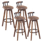 Modern Rotatable Backrest Counter Stool Wood Kitchen Bar Stool with Cushion Light Brown 4 Piece Set Clearhalo 'Bar Furniture' 'Bar Stools' 'bar_stools' 'furn' 'furn_bar_stools' 'furniture_bar_stools' 'Kitchen & Dining Furniture' 'kitchen&dining_furn' 'kitchen' 'kitchen_furn' Furniture' 4481892