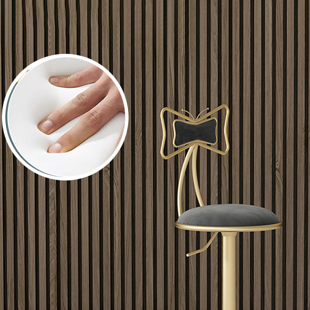 Glam Rotatable Liftable Counter Stool Iron Beauty Shop Bar Stool with Velvet Cushion Clearhalo 'Bar Furniture' 'Bar Stools' 'bar_stools' 'furn' 'furn_bar_stools' 'furniture_bar_stools' 'Kitchen & Dining Furniture' 'kitchen&dining_furn' 'kitchen' 'kitchen_furn' Furniture' 4481924