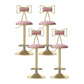 Glam Rotatable Liftable Counter Stool Iron Beauty Shop Bar Stool with Velvet Cushion Pink 4 Piece Set Clearhalo 'Bar Furniture' 'Bar Stools' 'bar_stools' 'furn' 'furn_bar_stools' 'furniture_bar_stools' 'Kitchen & Dining Furniture' 'kitchen&dining_furn' 'kitchen' 'kitchen_furn' Furniture' 4481932