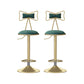 Glam Rotatable Liftable Counter Stool Iron Beauty Shop Bar Stool with Velvet Cushion Green 2 Piece Set Clearhalo 'Bar Furniture' 'Bar Stools' 'bar_stools' 'furn' 'furn_bar_stools' 'furniture_bar_stools' 'Kitchen & Dining Furniture' 'kitchen&dining_furn' 'kitchen' 'kitchen_furn' Furniture' 4481937