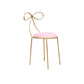 Glam Armless Backrest Counter Stool Iron Bar Stool with Leather Cushion Pink 1 Piece Short Stool(18"H) Clearhalo 'Bar Furniture' 'Bar Stools' 'bar_stools' 'furn' 'furn_bar_stools' 'furniture_bar_stools' 'Kitchen & Dining Furniture' 'kitchen&dining_furn' 'kitchen' 'kitchen_furn' Furniture' 4482023
